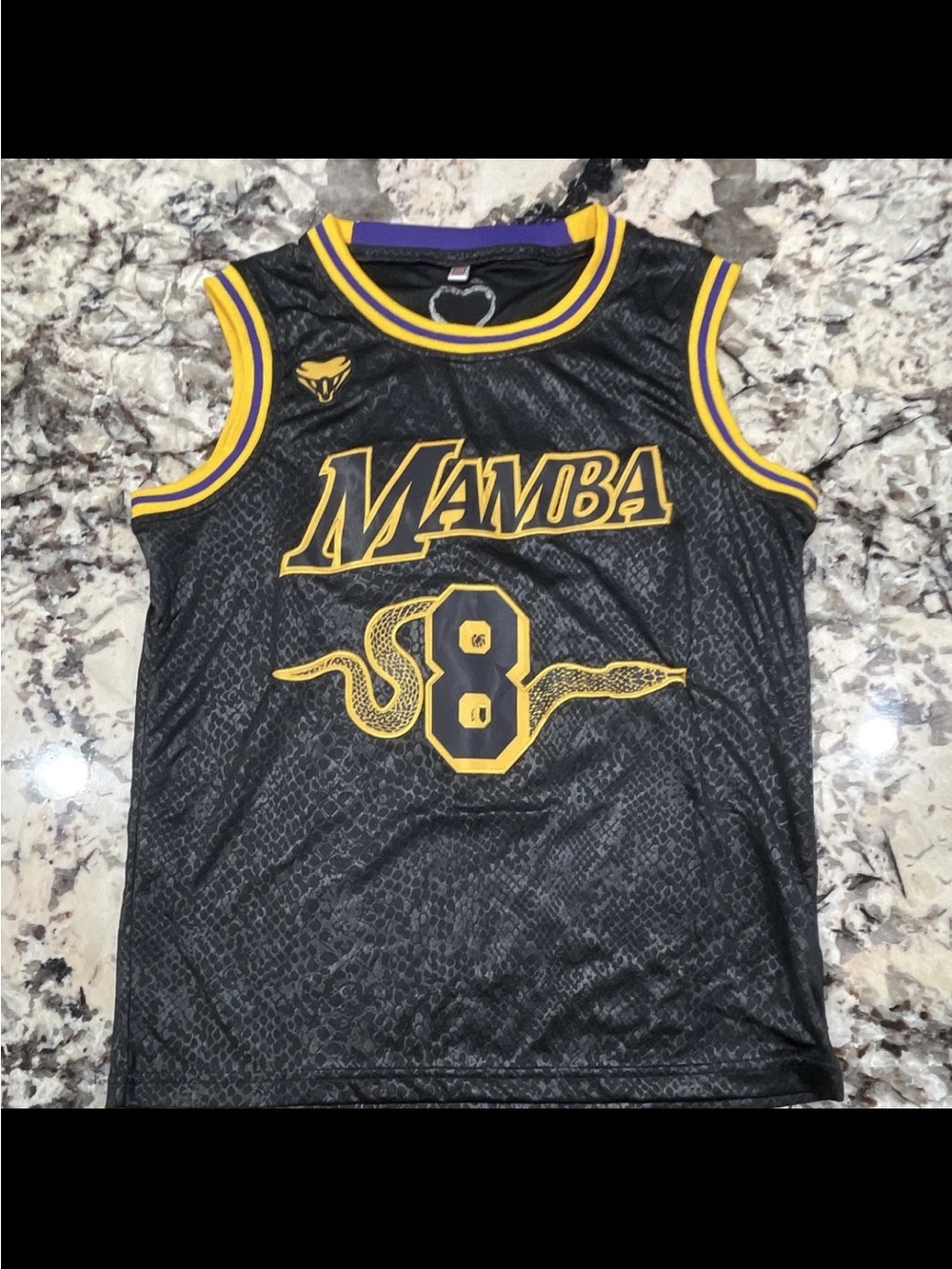 Source Unknown Black & Gold Kids Basketball Jersey - Bryant 24